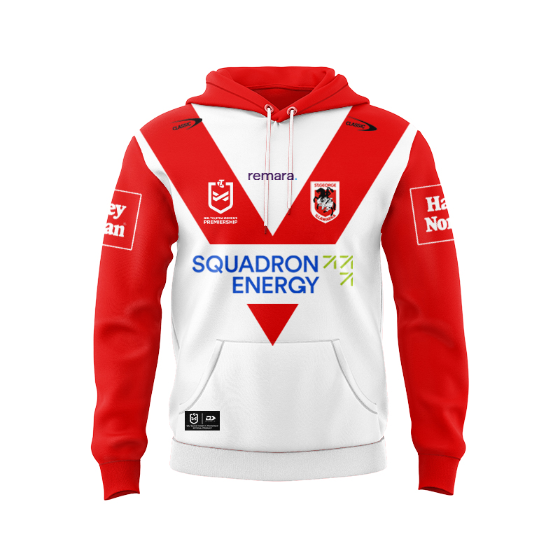 NRL St George Illawarra Dragons 2025 Home Sport Hoodie