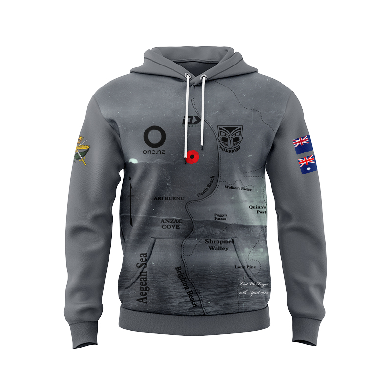NRL New Zealand Warriors 2025 ANZAC Sport Hoodie