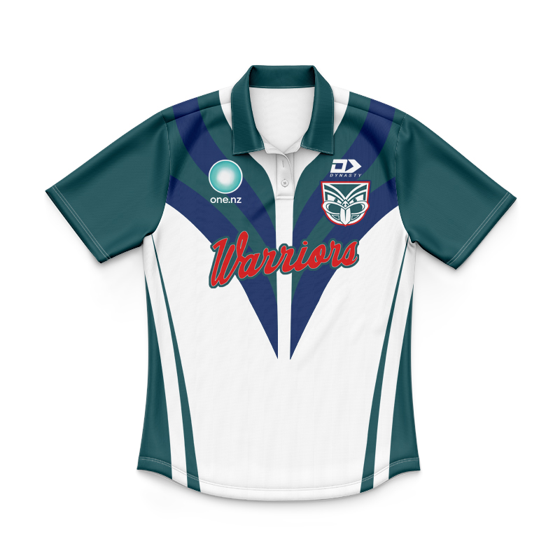 Kid's NRL New Zealand Warriors 2025 Dear Warrior Warm Up Polo Jersey