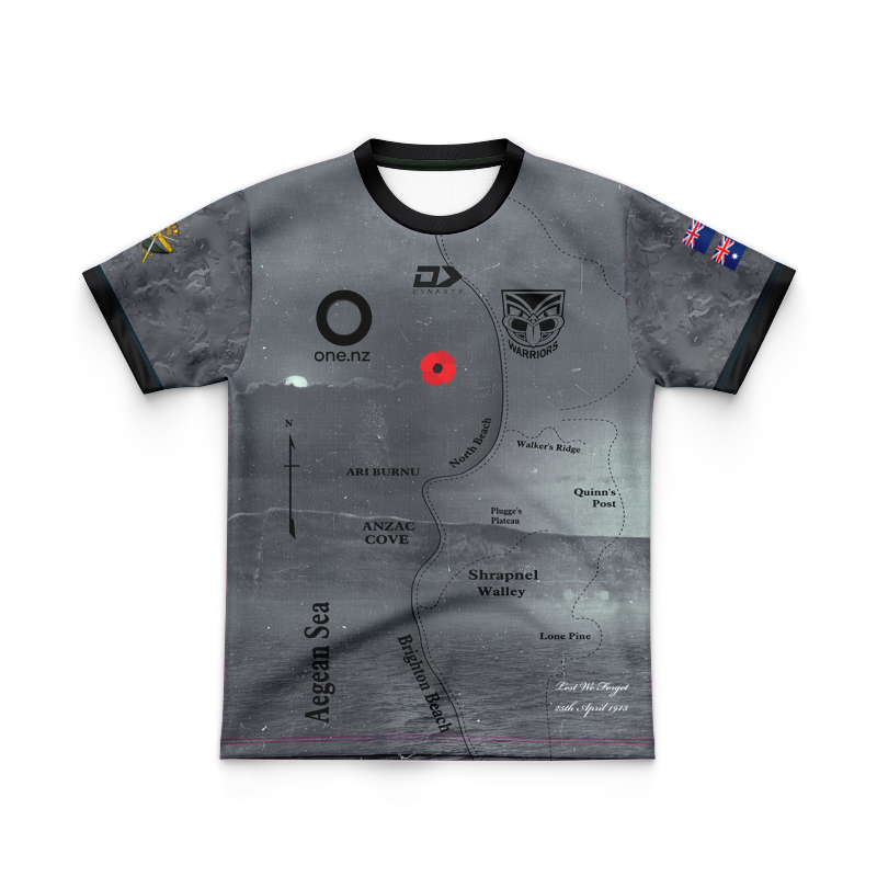 Kid's NRL New Zealand Warriors 2025 ANZAC Jersey