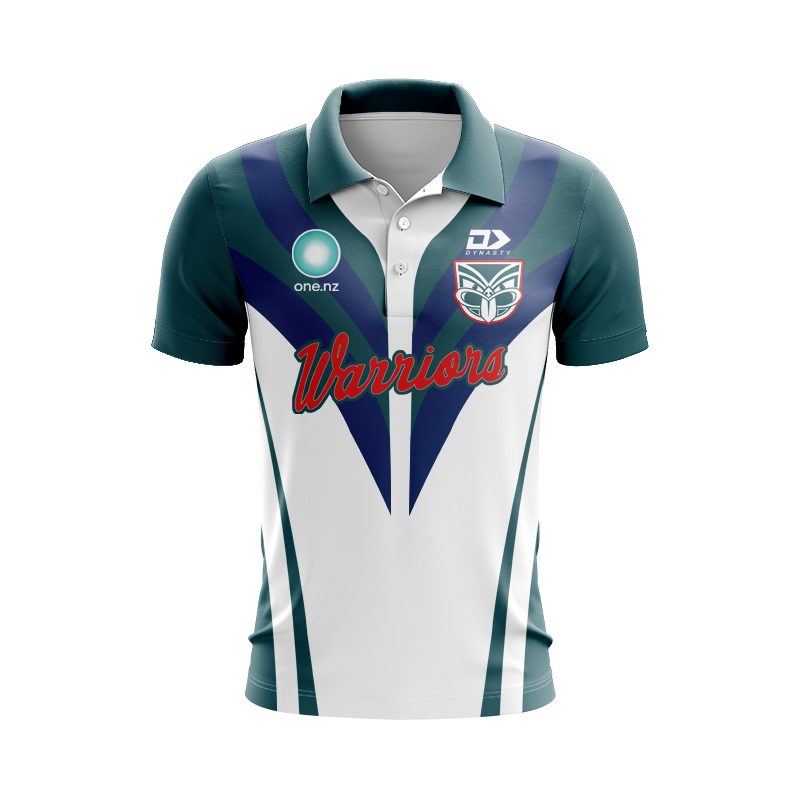 NRL New Zealand Warriors 2025 Dear Warrior Warm Up Polo Shirt