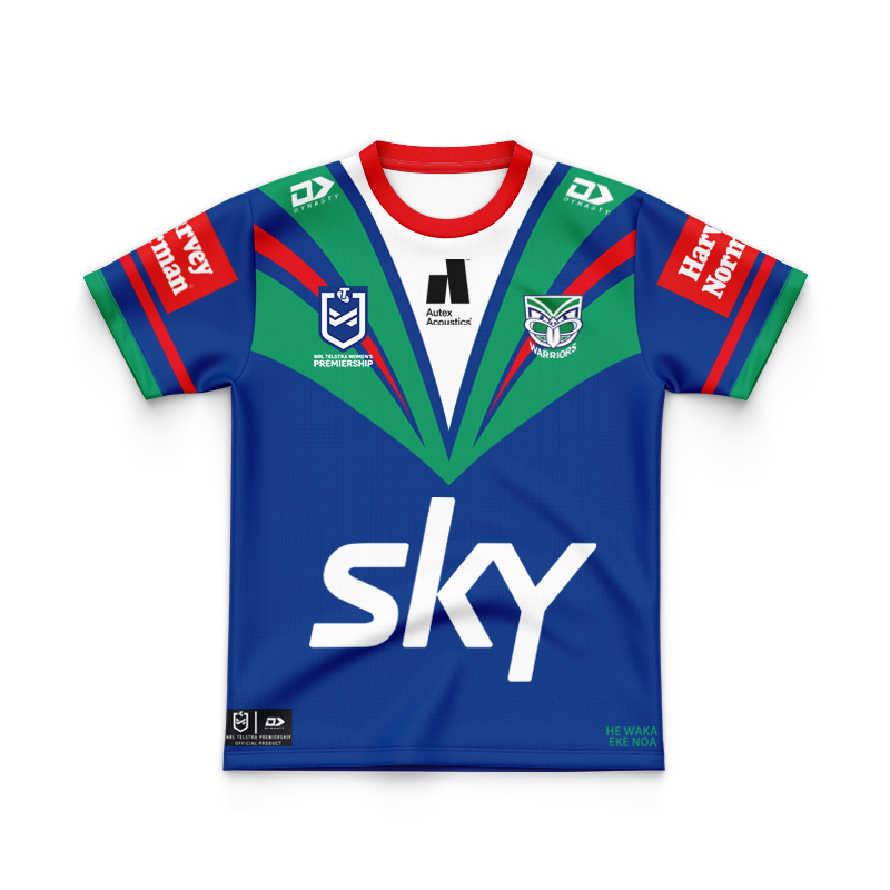 Kid's NRL New Zealand Warriors 2025 Dynasty NRLW Home Jersey