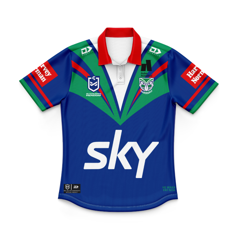 Kid's NRL New Zealand Warriors 2025 Dynasty NRLW Home Polo Jersey