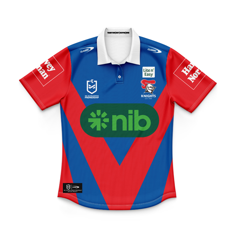 Kid's NRL Newcastle Knights NRLW 2025 Home Polo Shirt