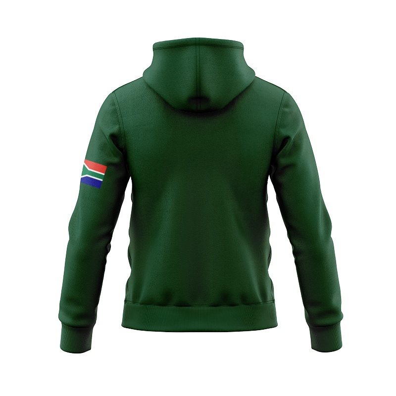 South Africa Springboks Home 2025 Green Stadium Zipper Hoodie