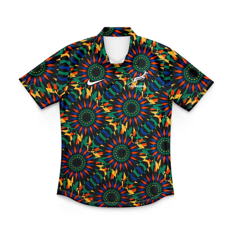 Kid's South Africa Springboks 2025 Pre Match Polo Jersey