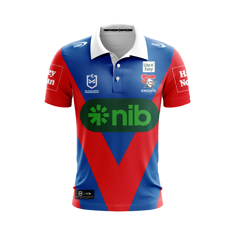 NRL Newcastle Knights NRLW 2025 Home Polo Shirt