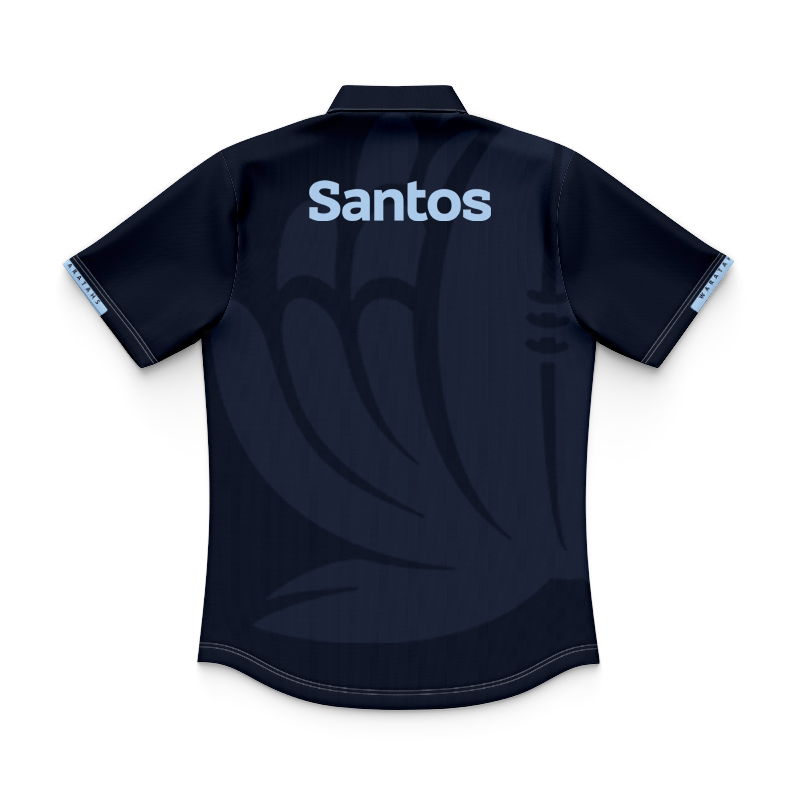 Kid's NSW Waratahs 2025 Navy Training Polo Jersey