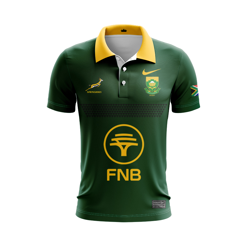 South Africa Springboks 2025 Match Home Polo Shirt