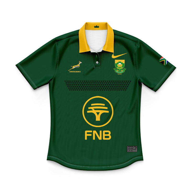 Kid's South Africa Springboks 2025 Match Home Polo Jersey