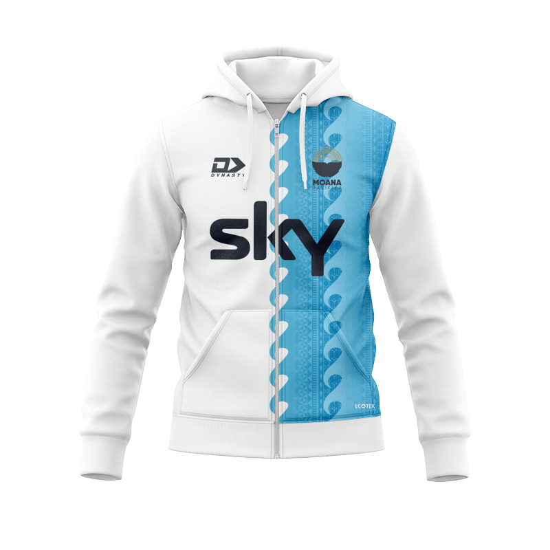 Moana Pasifika Super Rugby 2025 Beige Training Zipper Hoodie