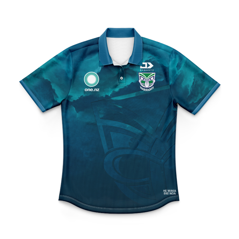 Kid's NRL New Zealand Warriors 2025 NRLW Warm Up Polo Jersey