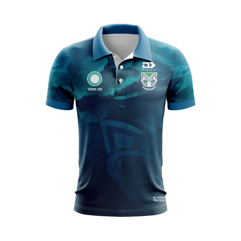 NRL New Zealand Warriors 2025 NRLW Warm Up Polo Shirt