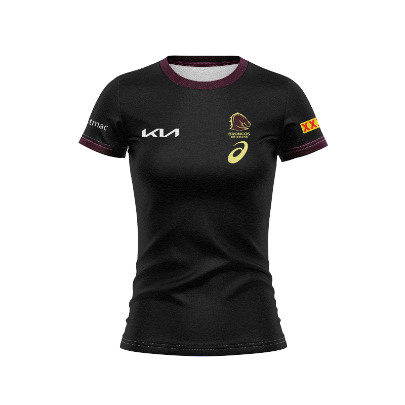 Women's NRL Brisbane Broncos 2025 Black Team Jersey