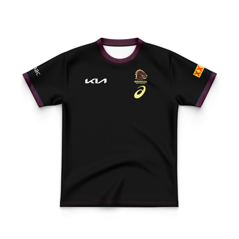 Kid's NRL Brisbane Broncos 2025 Black Team Jersey