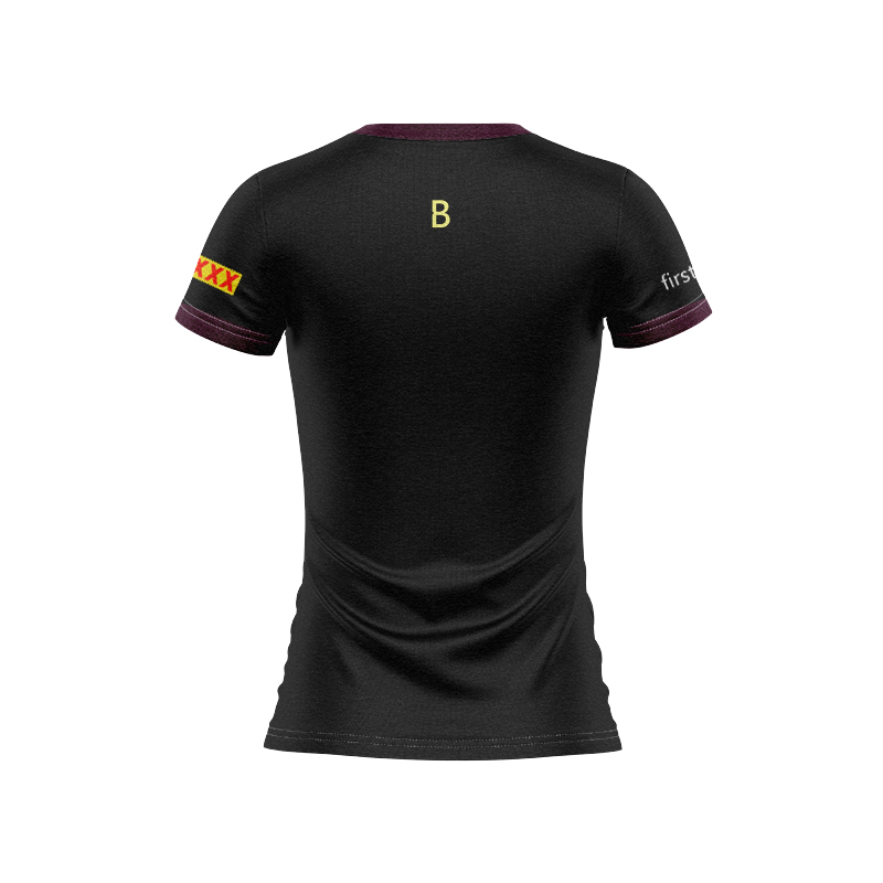 Women's NRL Brisbane Broncos 2025 Black Team Jersey