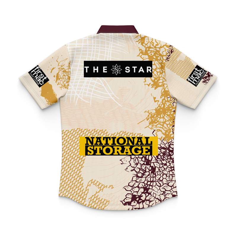 Kid's NRL Brisbane Broncos 2025 Indigenous Polo Jersey