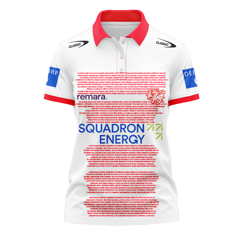 Women's NRL St George Illawarra Dragons 2025 Captain's Run Polo Jersey