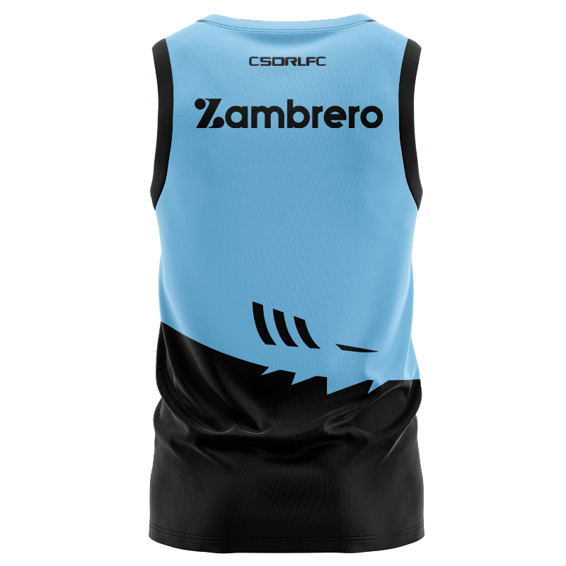 NRL Cronulla-Sutherland Sharks 2025 Sky/Blk Training Singlet