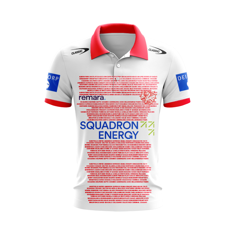 NRL St George Illawarra Dragons 2025 Captain's Run Polo Shirt