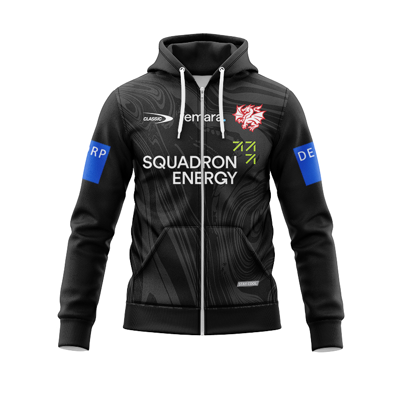 NRL St George Illawarra Dragons 2025 Charcoal Training Zipper Hoodie