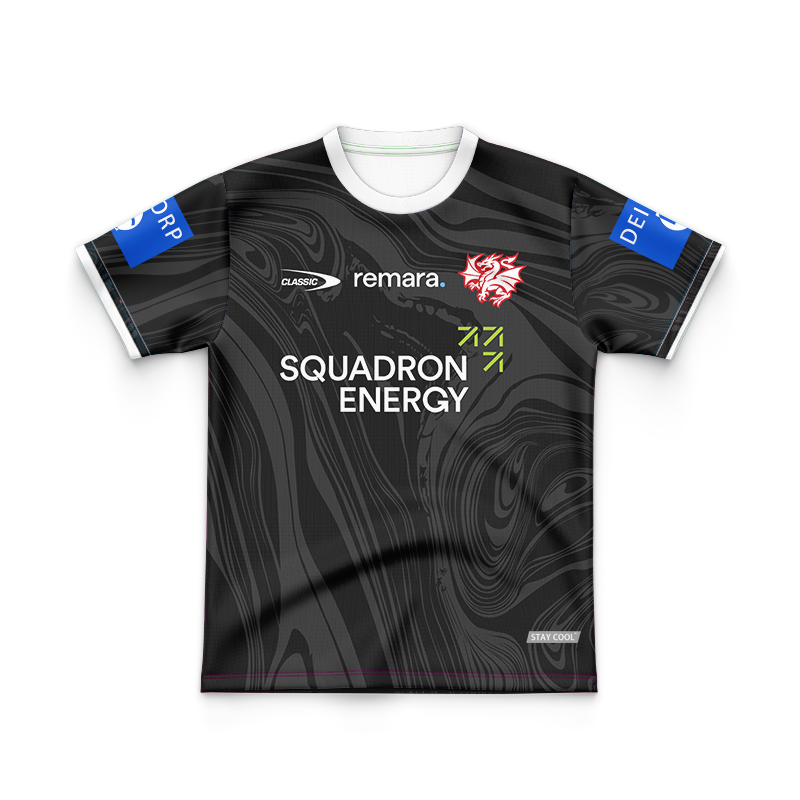 Kid's NRL St George Illawarra Dragons 2025 Charcoal Training Jersey