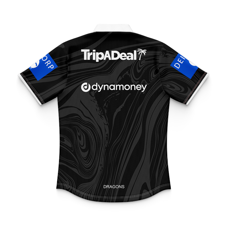 Kid's NRL St George Illawarra Dragons 2025 Charcoal Training Polo Jersey