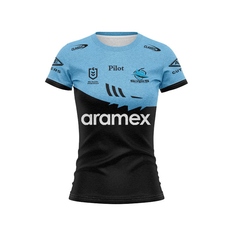 Women's NRL Cronulla-Sutherland Sharks 2025 Sky/Blk Training Jersey