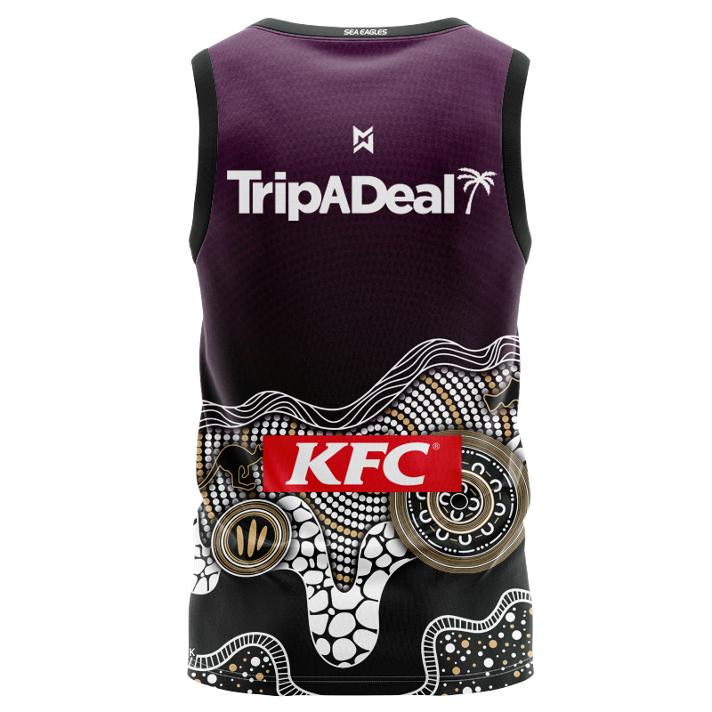 NRL Manly Warringah Sea Eagles 2025 Indigenous Singlet
