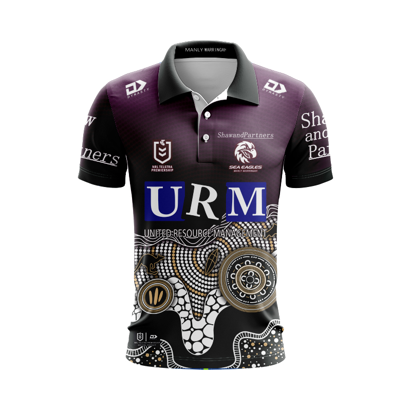 NRL Manly Warringah Sea Eagles 2025 Indigenous Polo Jersey