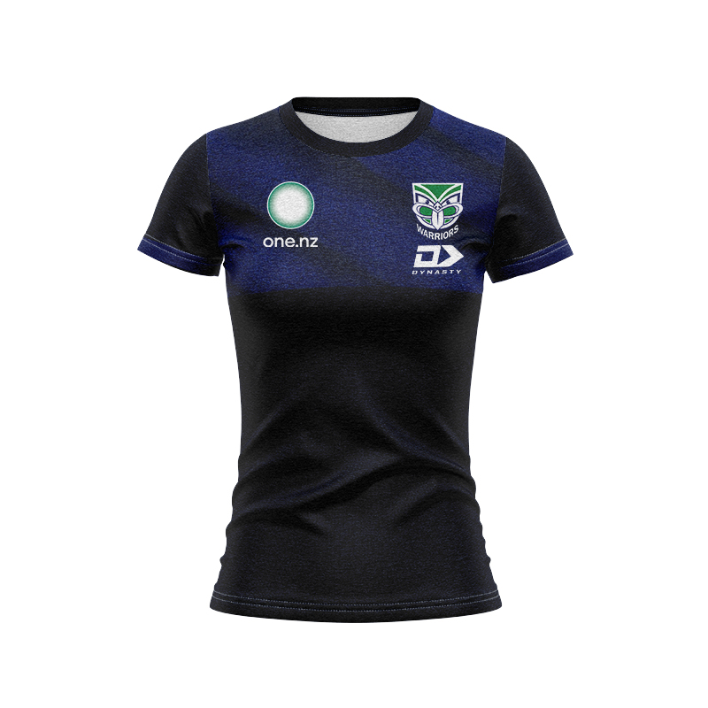 Women's NRL New Zealand Warriors 2025 Black Sand Media Jersey