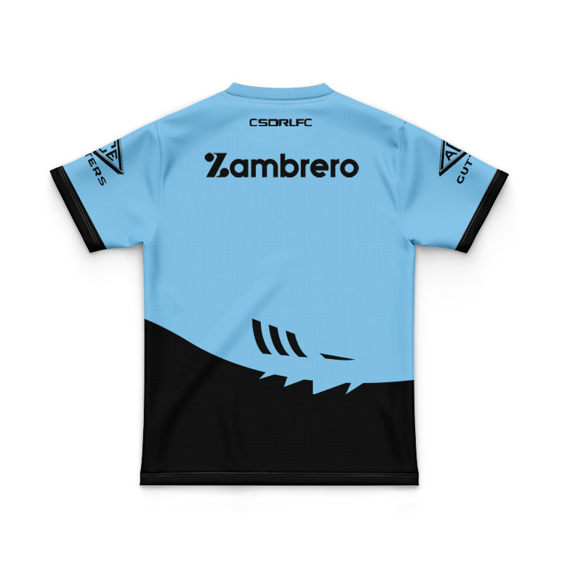 Kid's NRL Cronulla-Sutherland Sharks 2025 Sky/Blk Training Jersey