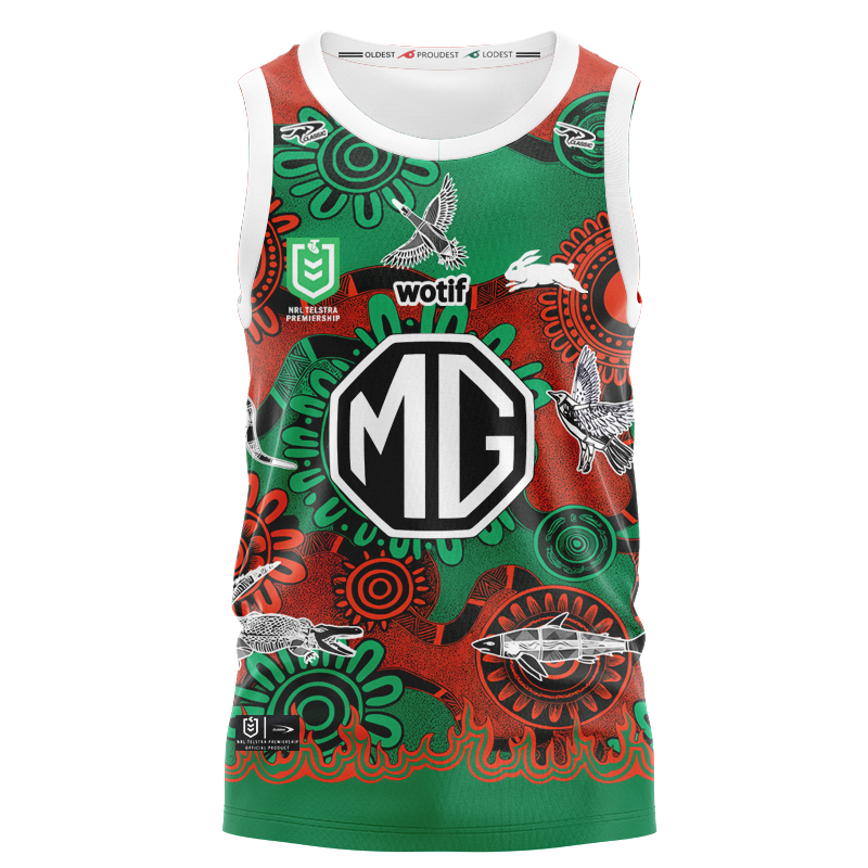 NRL South Sydney Rabbitohs 2025 Indigenous Singlet
