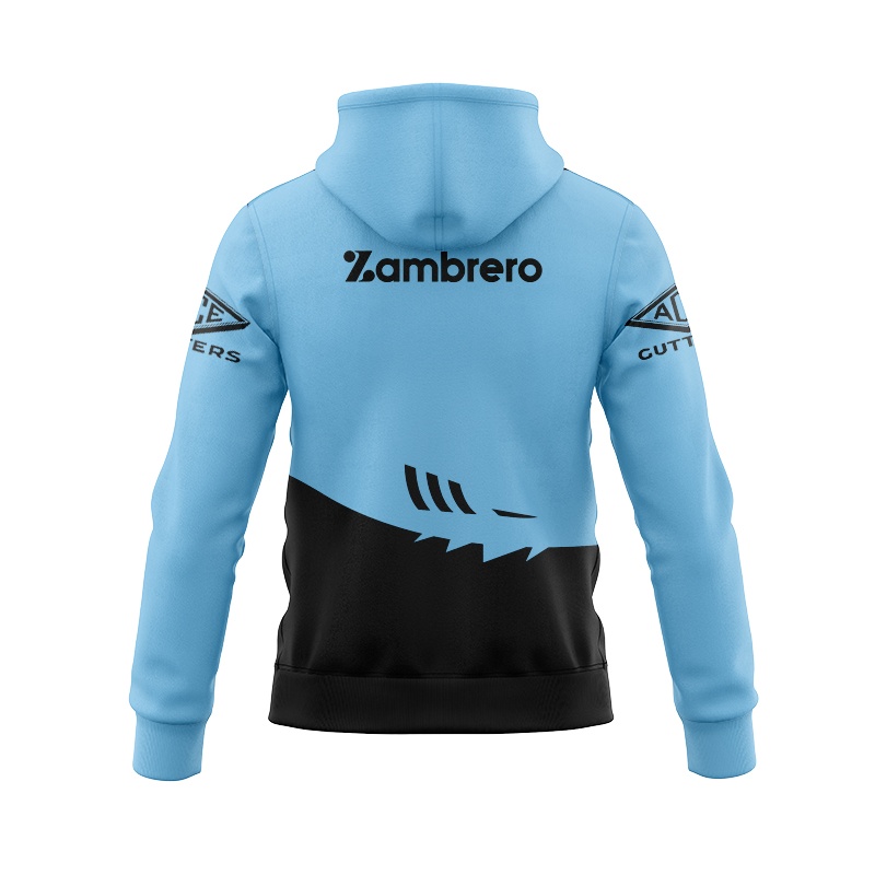 NRL Cronulla-Sutherland Sharks 2025 Sky/Blk Training Zipper Hoodie