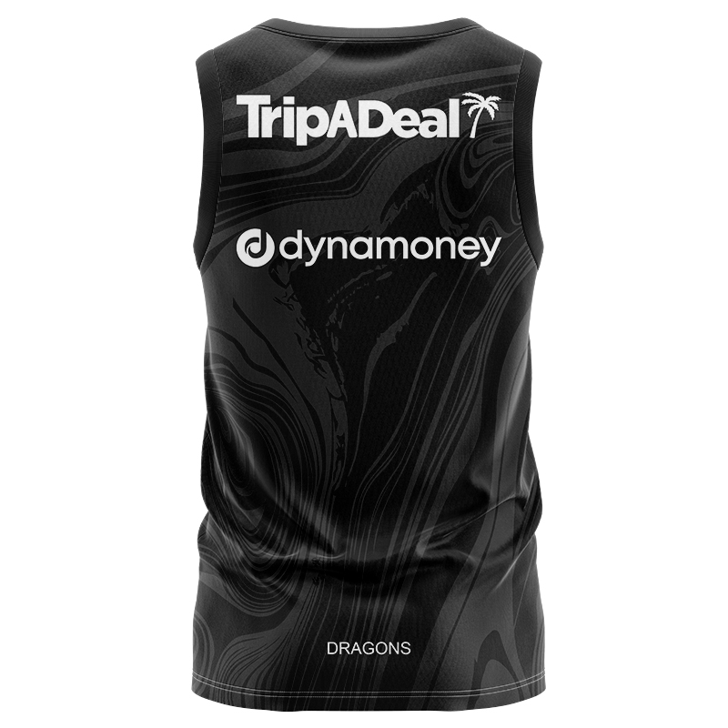 NRL St George Illawarra Dragons 2025 Charcoal Training Singlet