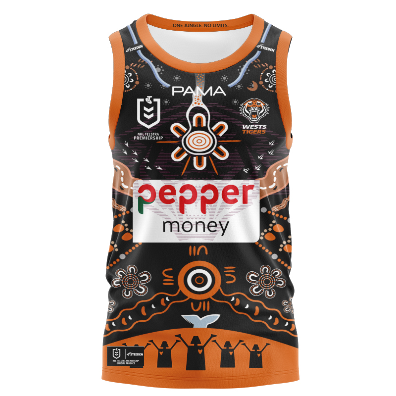 NRL Wests Tigers 2025 Indigenous Singlet