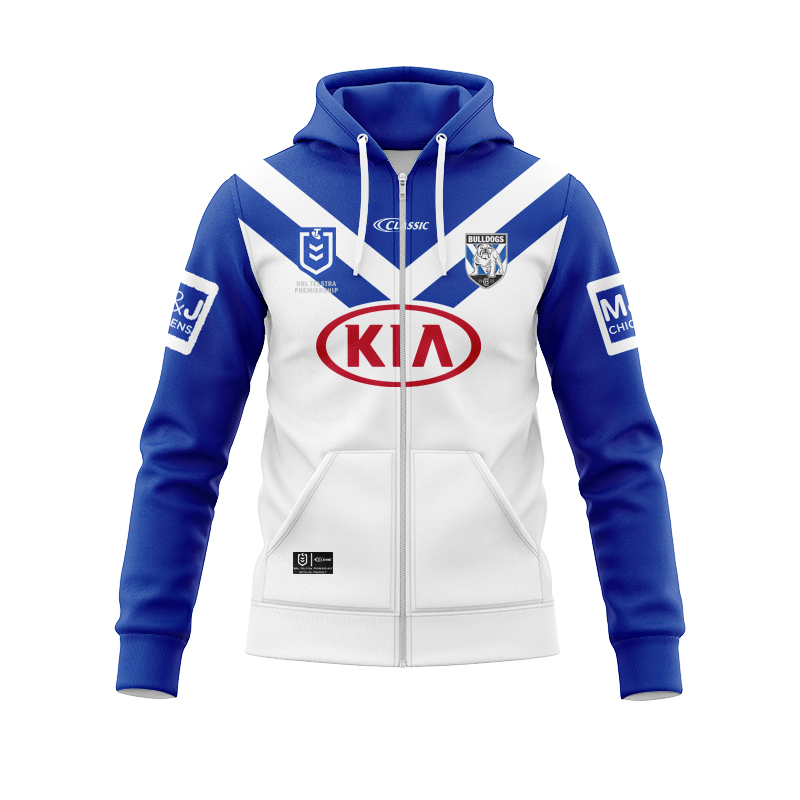 NRL Canterbury-Bankstown Bulldogs 2019 Home Zipper Hoodie