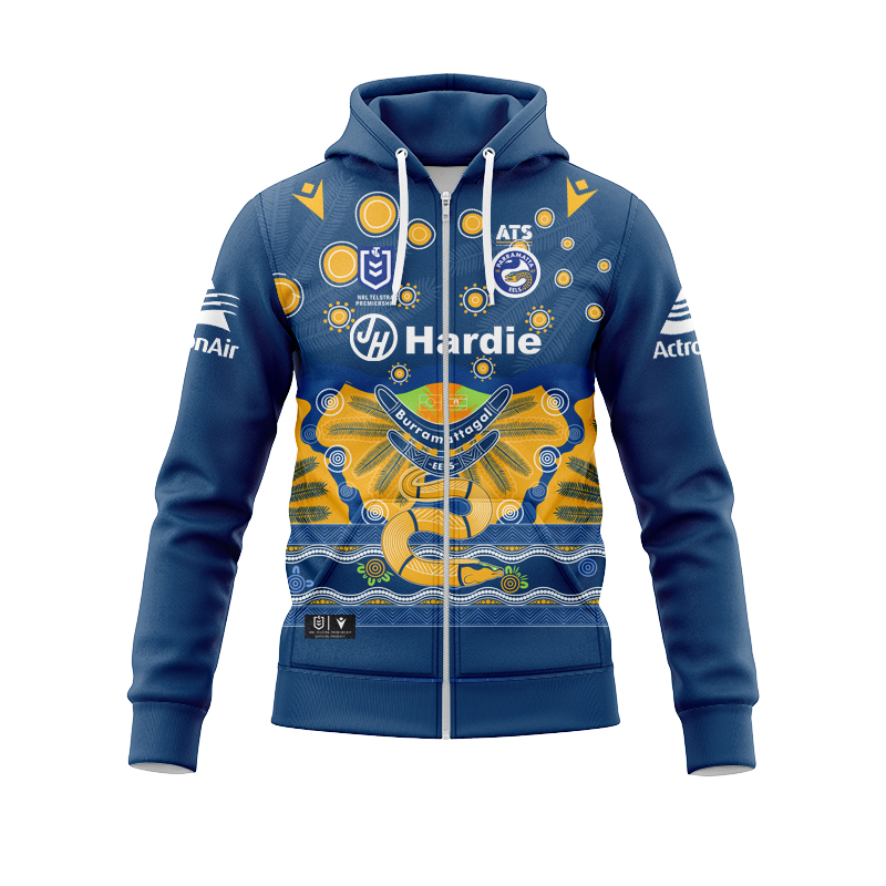 NRL Parramatta Eels 2025 Indigenous Zipper Hoodie