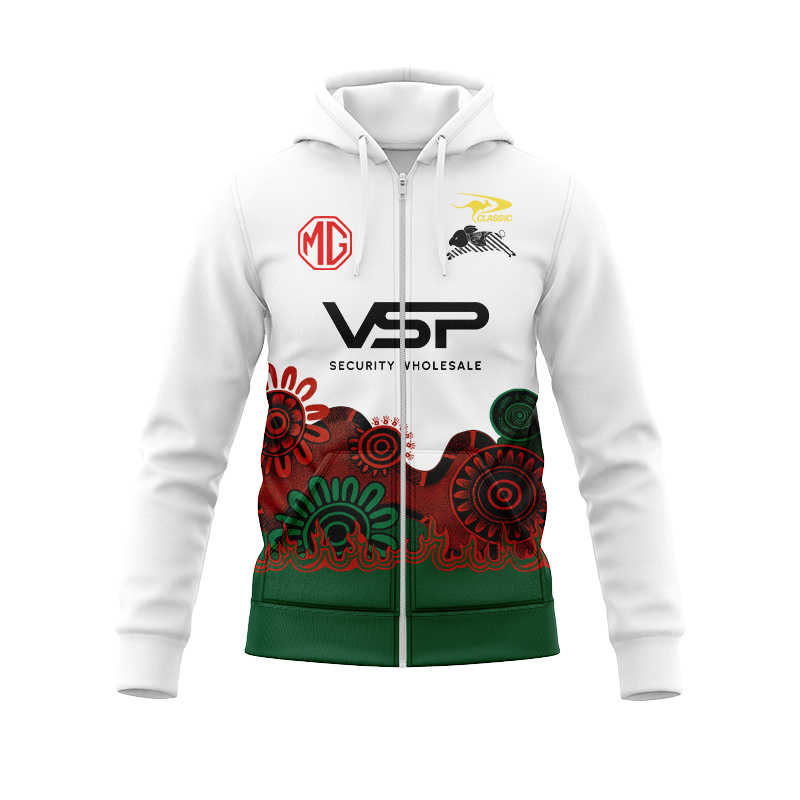 NRL South Sydney Rabbitohs 2025 Indigenous Pro Training Zipper Hoodie