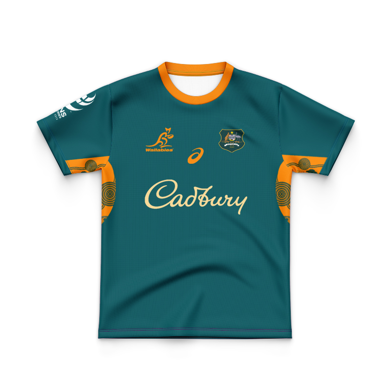 Kid's Australian Wallabies 2025 Lions Tour Warm Up Jersey