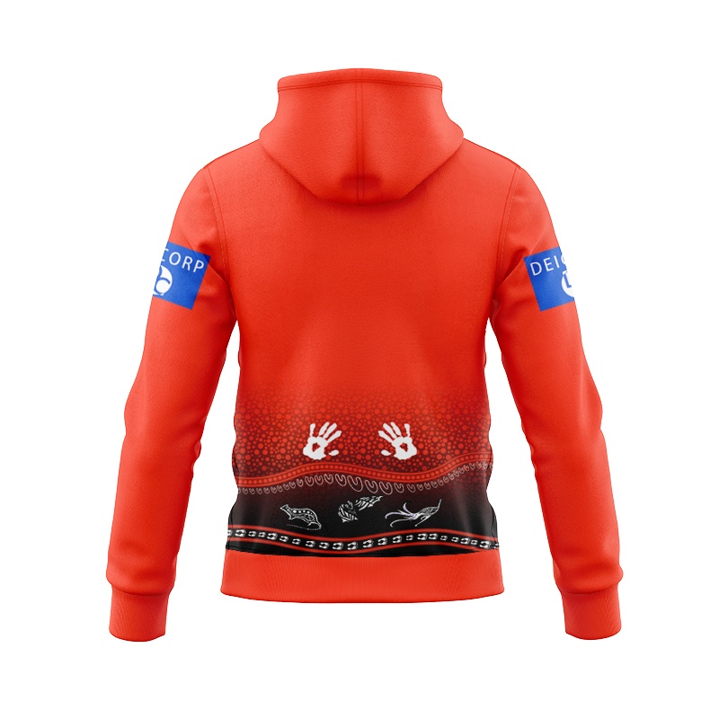 NRL St George Illawarra Dragons 2025 Indigenous Zipper Hoodie