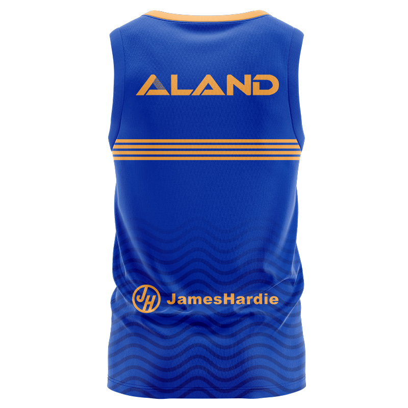 NRL Parramatta Eels 2025 Rugby Run Out Singlet
