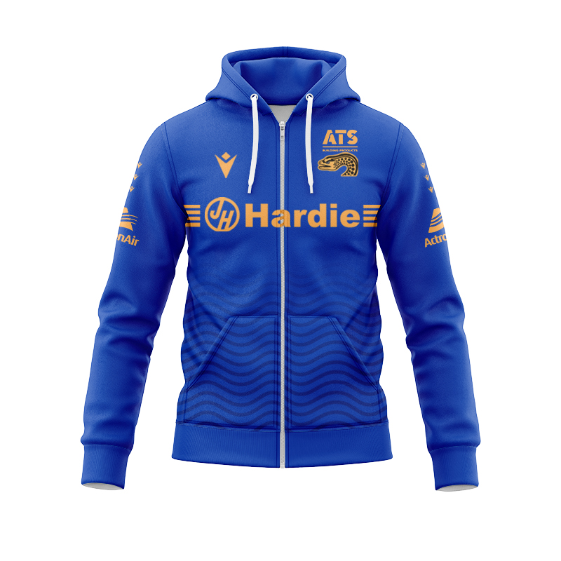 NRL Parramatta Eels 2025 Rugby Run Out Zipper Hoodie
