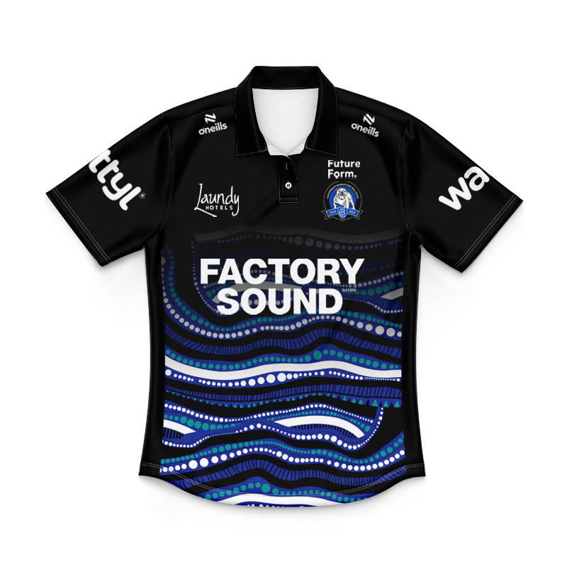 Kid's NRL Canterbury-Bankstown Bulldogs 2025 Indigenous Training Polo Jersey