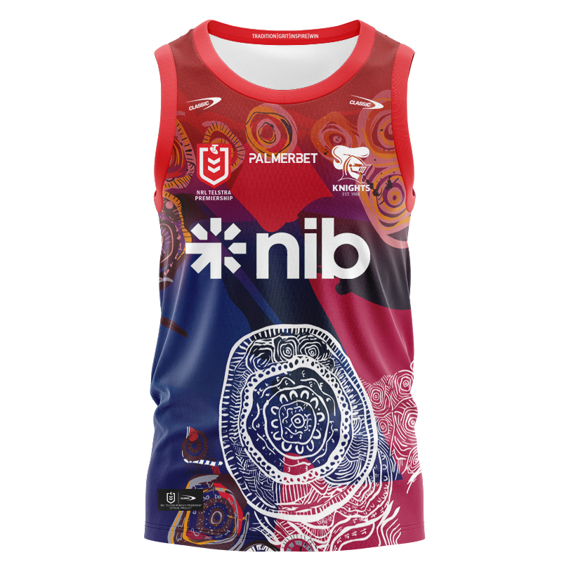 NRL Newcastle Knights 2025 Indigenous Singlet