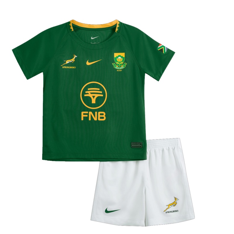 Kid's South Africa Springboks 2025 Stadium Home Jersey+Shorts