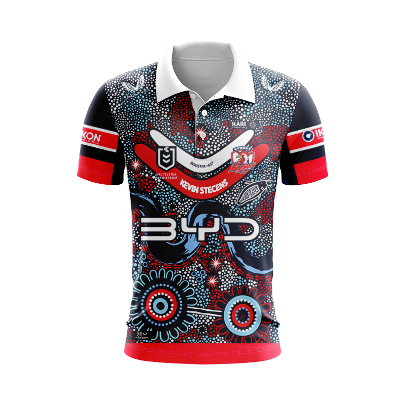 NRL Sydney Roosters 2025 Indigenous Polo Shirt