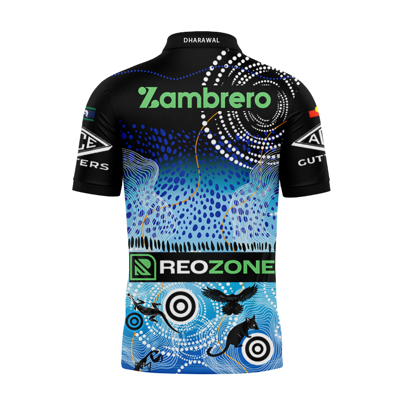 NRL Cronulla-Sutherland Sharks 2025 Indigenous Polo Shirt