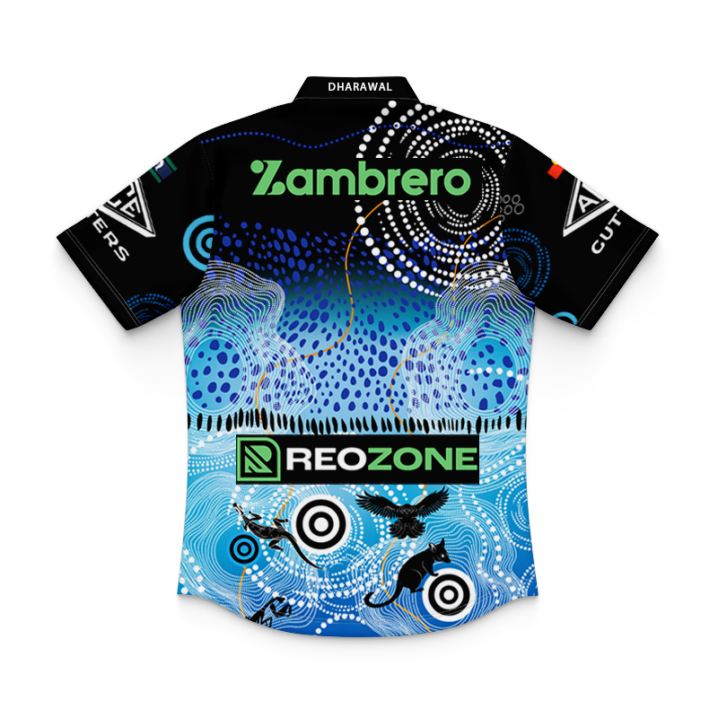 Kid's NRL Cronulla-Sutherland Sharks 2025 Indigenous Polo Jersey