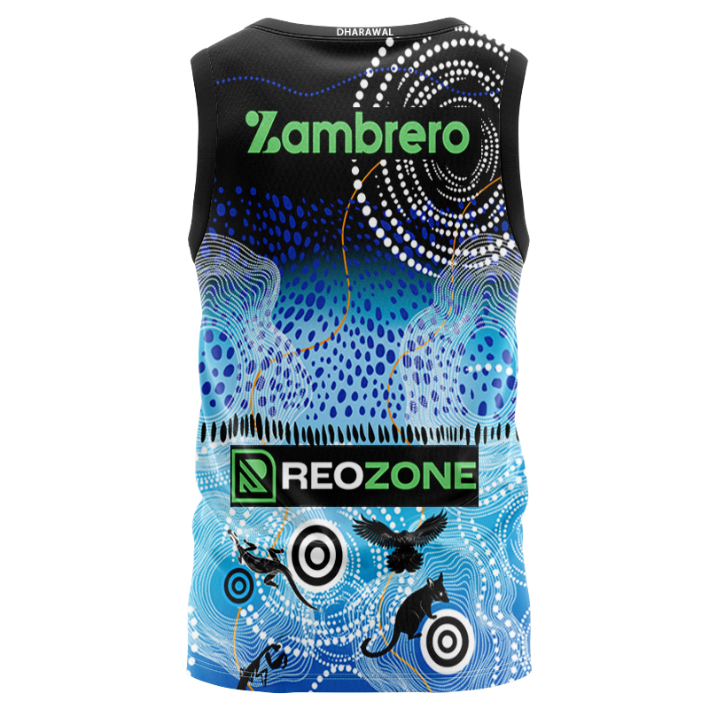 NRL Cronulla-Sutherland Sharks 2025 Indigenous Singlet